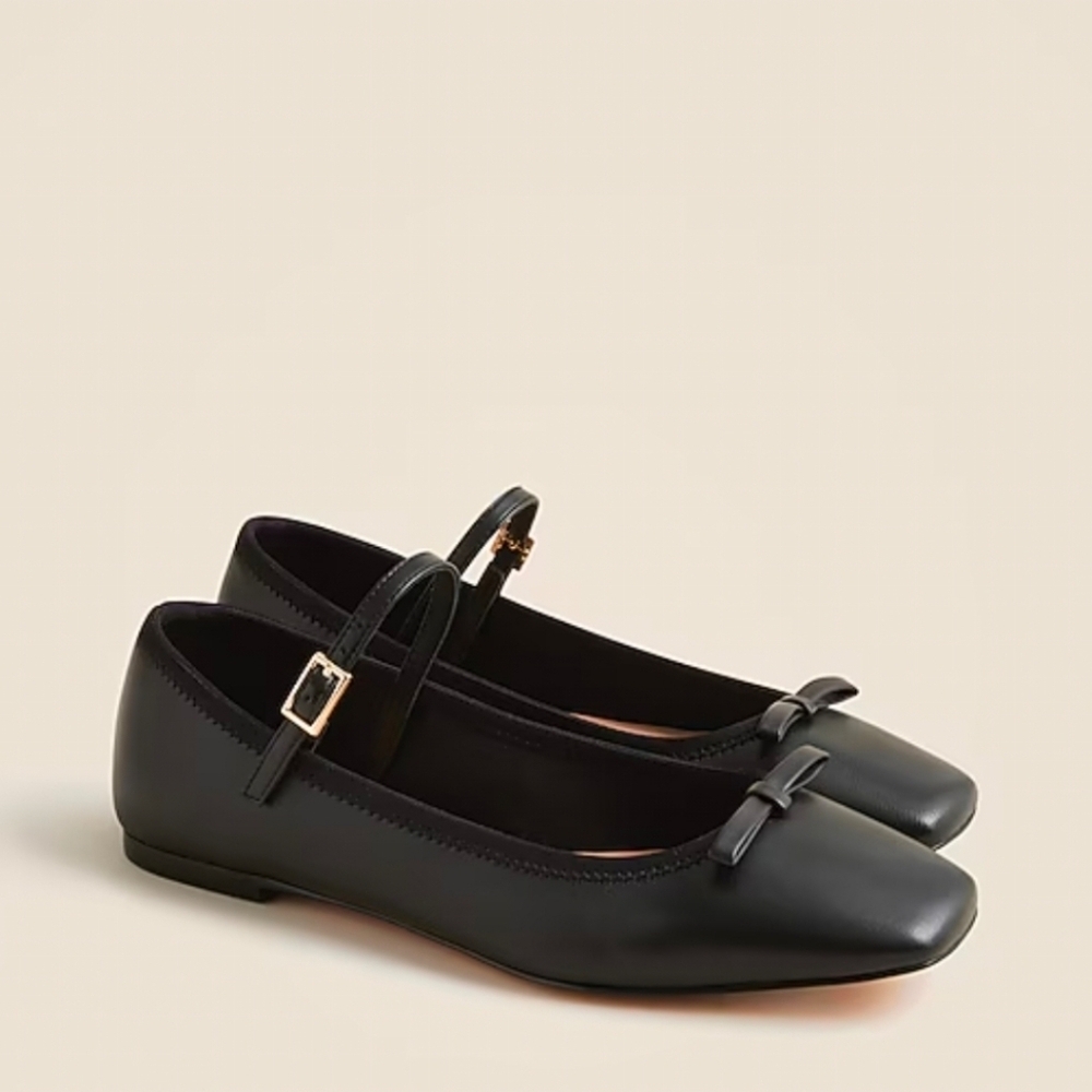 New! Quinn Mary Jane Ballet Flats in Leather